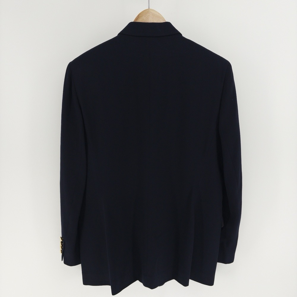 VTG Ralph Lauren Navy Blazer Royal Crest Gold Button Double Breasted Wool * 12P - Picture 3 of 12